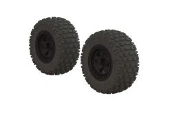 AR550042 | ARRMA 2.2/3.0" SENTON 4X4 DBoots FORTRESS SC Tyres On Black Rims - Glued Wheels 2Pcs