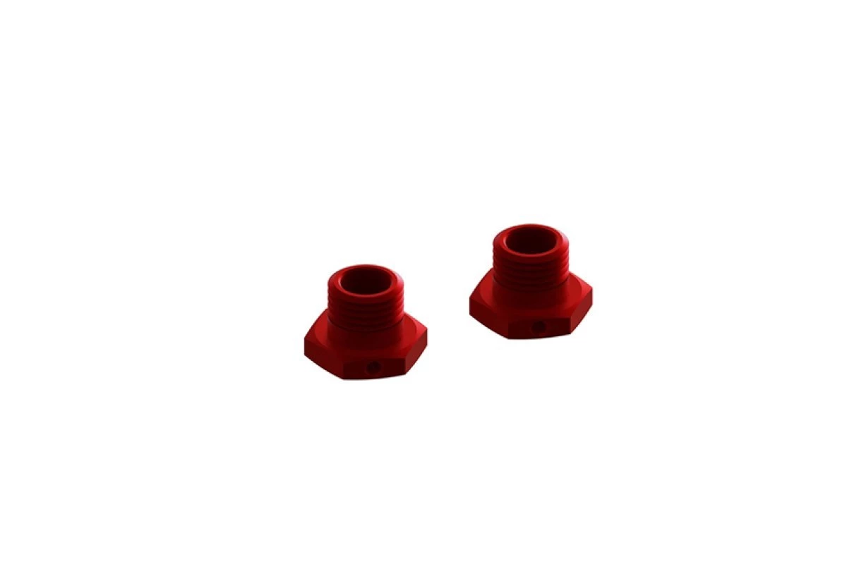 AR310447 | ARRMA Red Aluminium 17mm Wheel Hexes