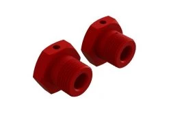 AR310904 | ARRMA Red Aluminium 17mm Wheel Hexes 2Pcs