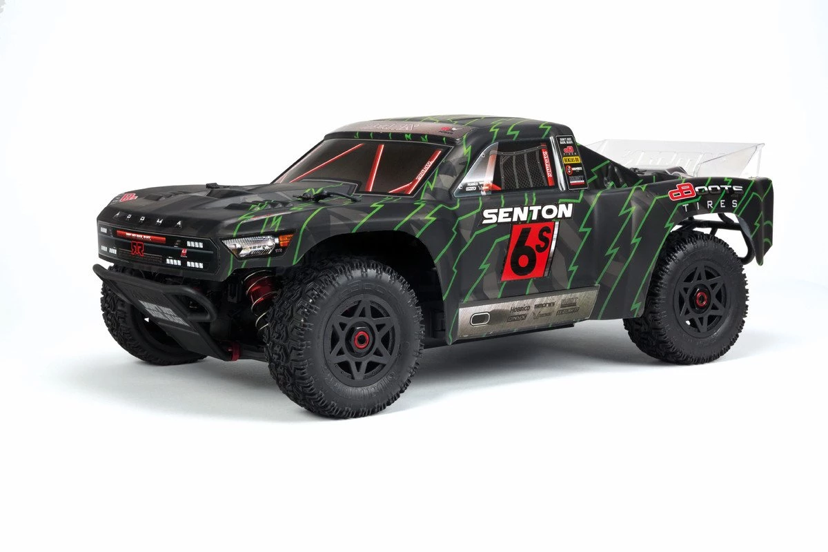 AR406144 | ARRMA SENTON 6S Short Course Truck Black/Green Painted Body Shell