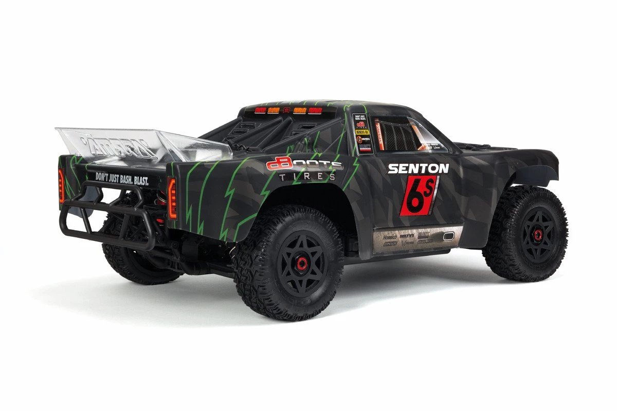 AR406144 | ARRMA SENTON 6S Short Course Truck Black/Green Painted Body Shell - Image 2
