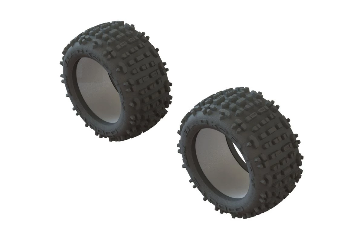 AR520049 | ARRMA 3.8" OUTCAST DBoots Back-Flip LP Tyres 2Pcs W/ Foam Inserts