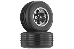 AR550008 | ARRMA 2.2" VORTEKS DBoots DIRTRUNNER ST Tyres On Black Chrome Rims - Glued Wheels 2Pcs