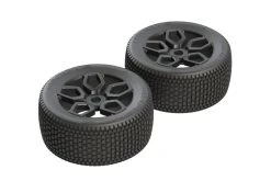 AR550026 | ARRMA 3.8" Exabyte NT DBoots Tyres On Black Rims - Glued Wheels 2Pcs