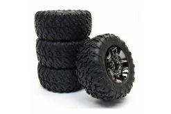 AR550053 | ARRMA DBoots RAGNAROK Tyres On Black Rims - Glued Wheels 2Pcs