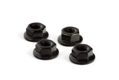 AR708003 | ARRMA 4mm Black Flanged Serrated Nuts 4Pcs