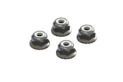AR708008 | ARRMA 4mm Flanged Nyloc Wheel Nuts 4Pcs