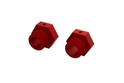 ARA310928 | ARRMA 1/5 8S BLX Red Aluminium 24mm Wheel Hexes 2Pcs