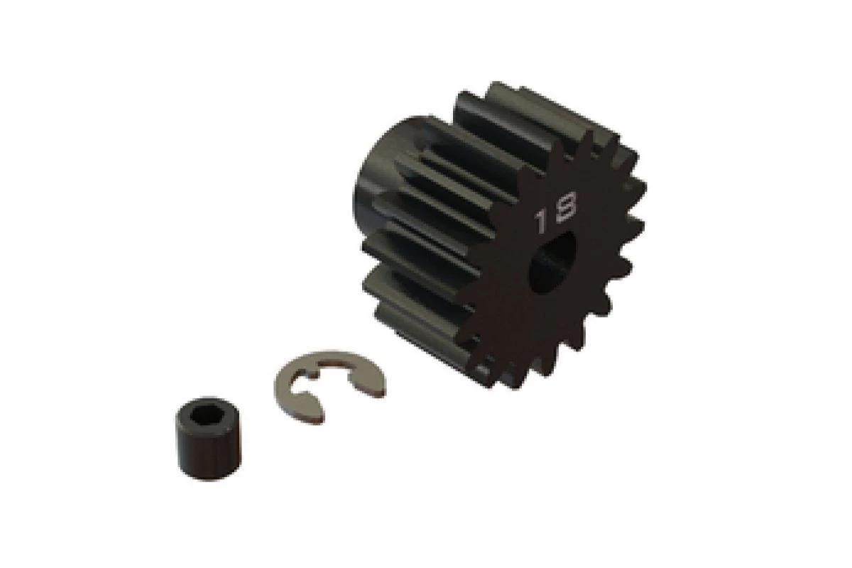 ARA310965 | ARRMA Steel 18T Mod1 Safe-D5 Pinion Gear W/ Hardware
