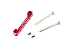 ARA330659 | ARRMA Red Aluminium Front Upper Suspension Arm Pin Brace W/ Pins