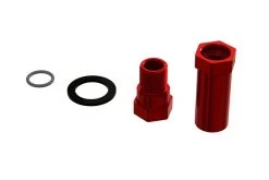 ARA340163 | ARRMA Red Aluminium Servo Saver Hub Set