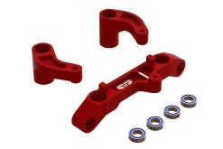 ARA340173 | ARRMA Red 7075-T6 Aluminium Steering Assembly Set W/ Bearings