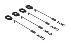 ARA390294 | ARRMA 1/5 Black Body Pins W/Battery Clip Retainer 4Pcs