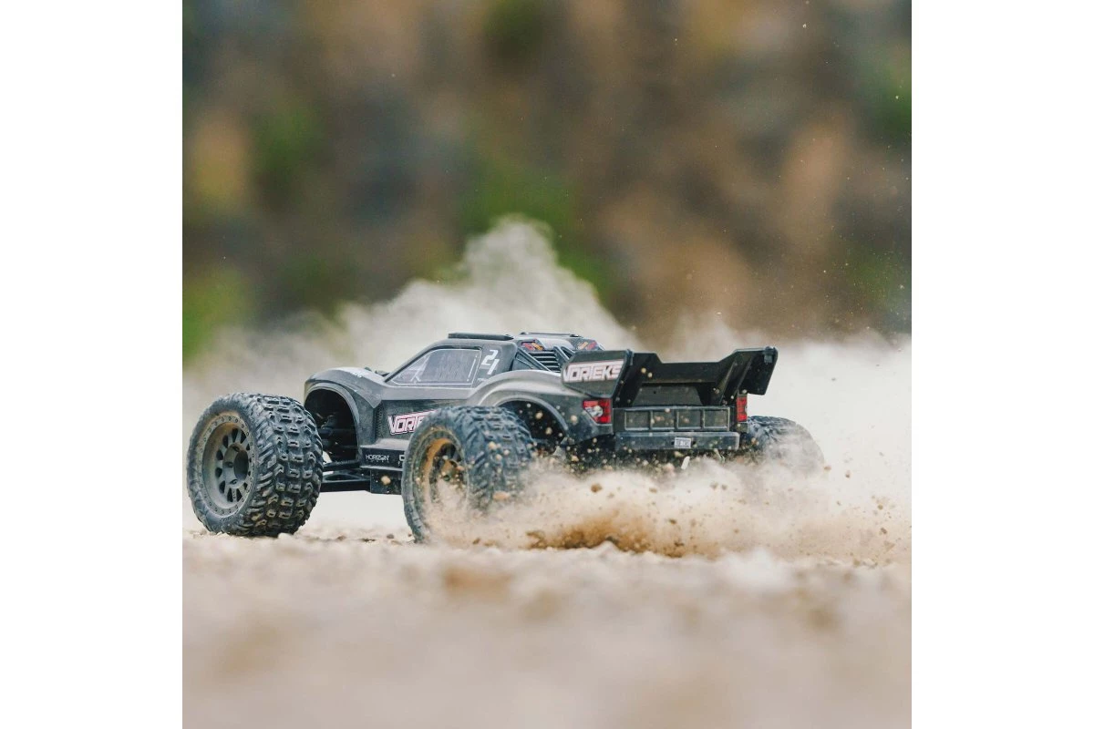 ARA4105V4T2 | ARRMA 1/10 VORTEKS 4X2 Boost Mega 550 RTR Brushed RC Stadium Truck - Gunmetal - Image 5