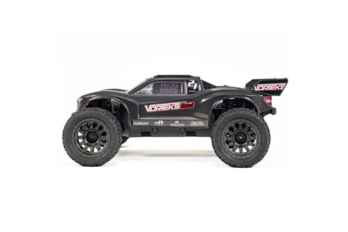 ARA4105V4T2 | ARRMA 1/10 VORTEKS 4X2 Boost Mega 550 RTR Brushed RC Stadium Truck - Gunmetal - Image 8