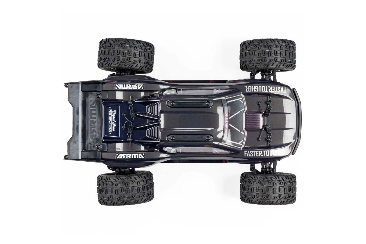 ARA4105V4T2 | ARRMA 1/10 VORTEKS 4X2 Boost Mega 550 RTR Brushed RC Stadium Truck - Gunmetal - Image 9