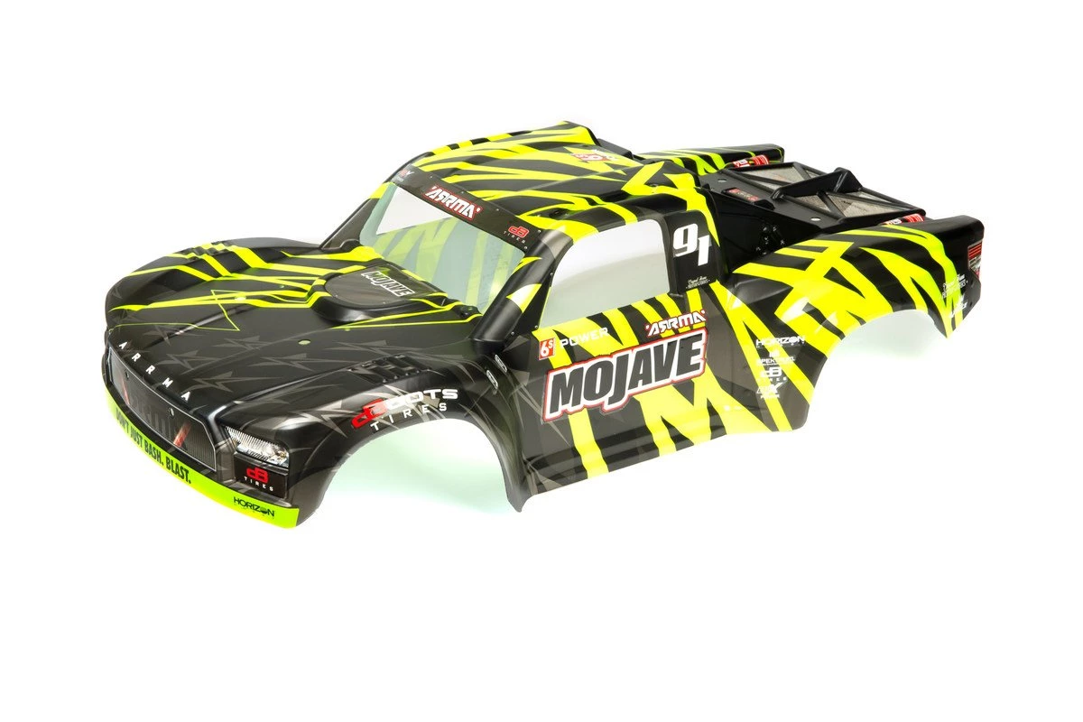 ARA411002 | ARRMA 1/7 Mojave BLX Black/Green Painted Short Course Body Shell