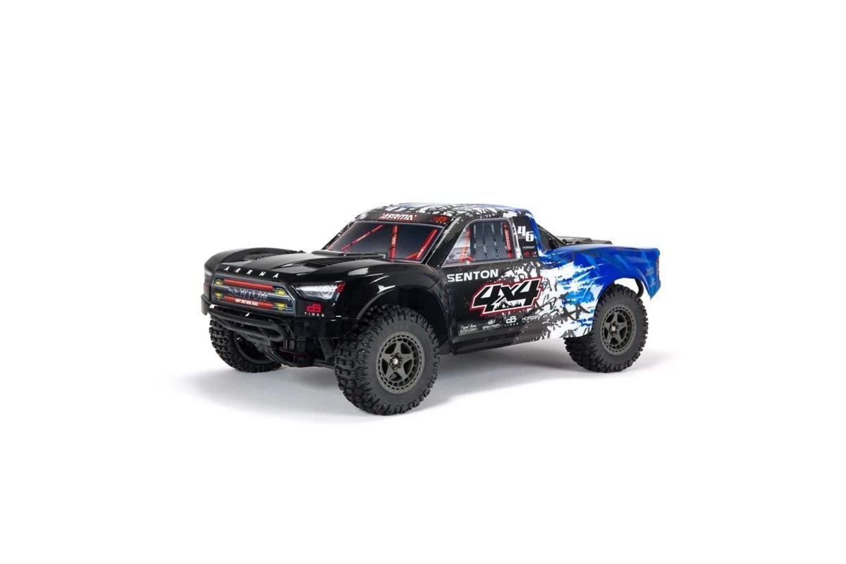 ARA4303V3T1 | ARRMA 1/10 SENTON 4x4 BLX 3S (V3) Brushless RC Short Course Truck - Blue