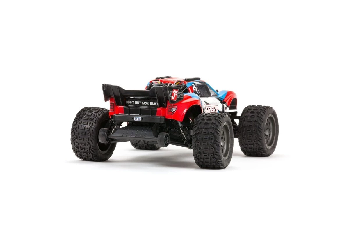 ARA4305V3T1 | ARRMA 1/10 VORTEKS 4x4 BLX 3S (V3) Brushless RC Stadium Truck - Red - Image 2