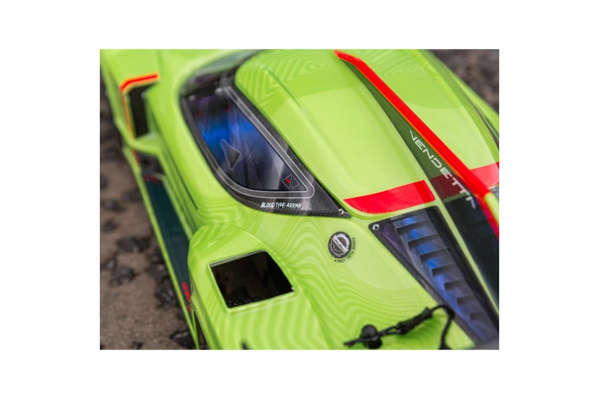 ARA4319V3T1 | ARRMA 1/8 Vendetta 4x4 3S BLX Brushless RTR On Road RC Car - Green - Image 9
