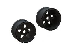 ARA510123 | ARRMA 4.9" Black 5 Spoke MT Rims 2Pcs