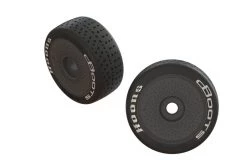 ARA550063 | ARRMA 3.3" Belted 42/100 (White) DBoots Hoons Tyres On Black Aero Rims - Glued Wheels 2Pcs