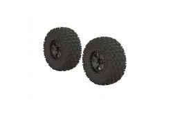 ARA550087 | ARRMA 2.2/3.0" DBoots Fortress SC Tyres On 5 Spoke Gunmetal Rims - Glued Wheels 2Pcs