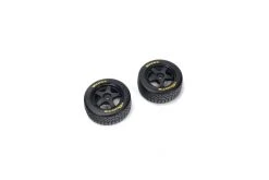 ARA550094 | ARRMA 3.3" Belted 35/085 (Gold) DBoots Hoons Tyres On Black 5-Spoke Rims - Glued Wheels 2Pcs