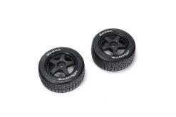 ARA550095 | ARRMA 3.3" 35/085 Belted DBoots Hoons Tyres On Black 5-Spoke Rims - Glued Wheels 2Pcs
