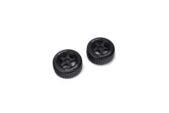 ARA550096 | ARRMA 3.3" Belted 35/085 (Silver) DBoots Hoons Tyres On Black 5-Spoke Rims - Glued Wheels 2Pcs