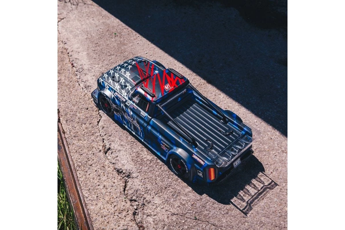 ARA7615V2T1 | ARRMA 1/7 INFRACTION 6S BLX Street Basher RC On Road Car - Blue - Image 4