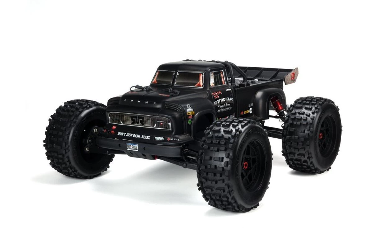 ARA8611V5T1 | ARRMA 1/8 NOTORIOUS 6S BLX (V5) Brushless RC Truggy - Black